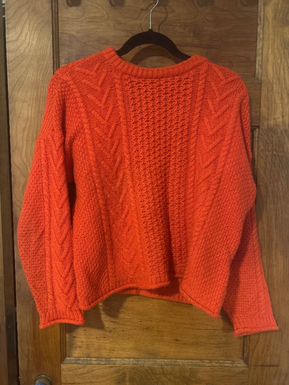 Bright red j crew sweatshirt